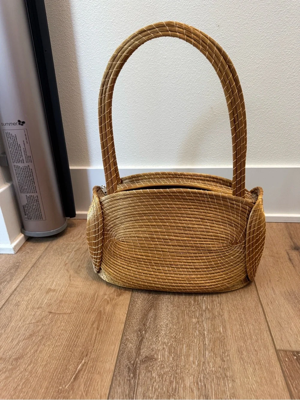 Golden Grass Handbag Shoulder Bag Purse Woven Made In Brazil WITH ZIPPER - Picture 5 of 10